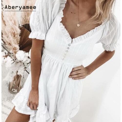 Летние платья мини Aberyamee China At AliExpress