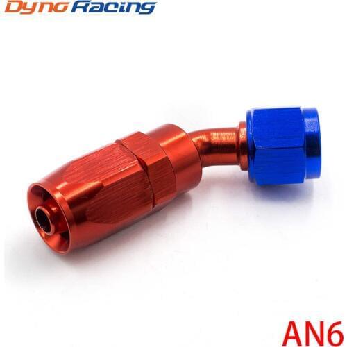 AN6 Fitting AN06 Aluminum Fittings 45 Degree Oil/Fuel/Swivel hose fittings(Swivel Hose End Fitting) YC100352-45RD
