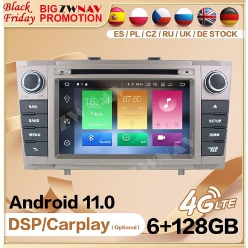 6+128G Carplay 2 Din Radio Receiver For Toyota Avensis T27 2009 2010-2015 Android Player Video GPS Head Unit Auto Audio Stereo