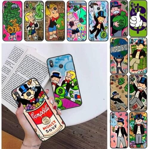 MONOPOLY DOLLAR Street Art Paint Phone Case For Xiaomi Redmi Note10 Pro Note7 Pro 8 Pro 8T Note9 9S Redmi 7 8 8A 9C K30 Poco X3