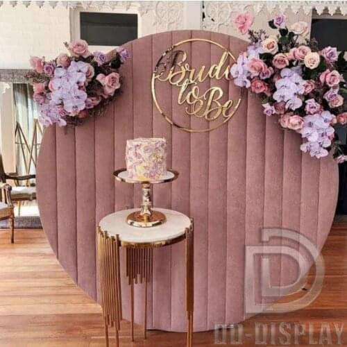 DD Photography Round Backdrop Stand 7ft Velvet Wedding Backdrops for Party Activities Foldable Outdoor Background Decoration