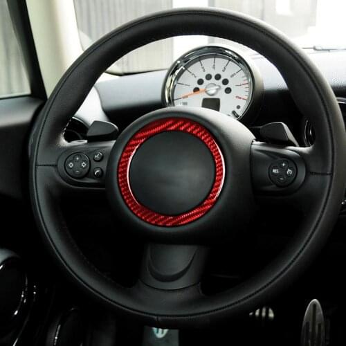 Car Steering wheel decoration cover sticker For BMW Mini.Cooper R55 R56 R60 R61 JCW Car interior decoration Accessories