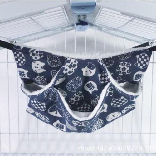 Pet Hamster Hammock Three-layer Warm Fleece Hamster Rat House Small Animal House Nest Squirrel Guinea Pig Hanging Beds