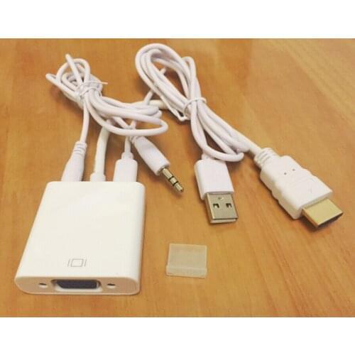 HDMI to VGA with audio power interface can be connected to the monitor without power supply Raspberry Pi Projector Computer