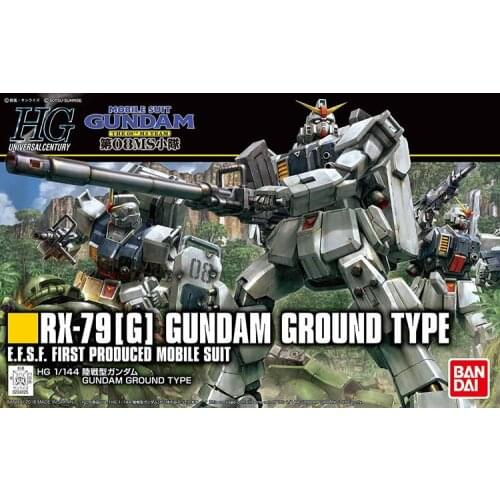 BANDAI GUNDAM HGUC 210 1/144 RX-79[G] GUNDAM GROUND TYPE 08MS Gundam model kids assembled Robot Anime action figure toys