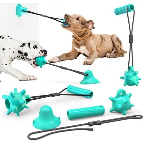 Dog Toys Suction Tug Interactive Ball Toys Puppy Teething Chew Toothbrush Pet Supplies Accessories Products for Samll large Dogs