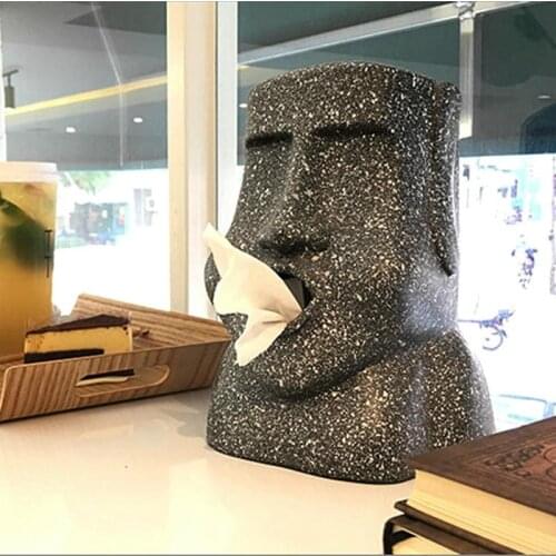 Croker Horse Design Easter Island Statues Sculpture Tissue Box Paper Box Household Living Room Portrait Tissue Box