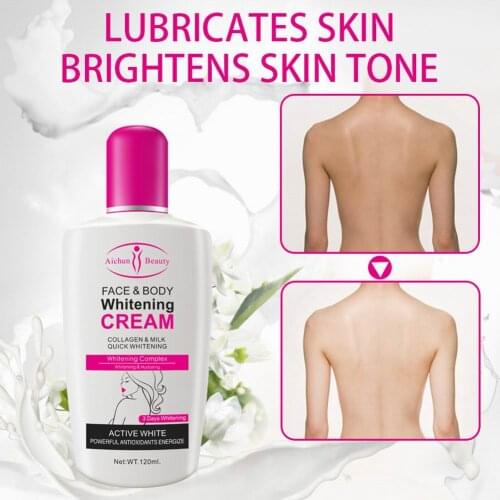 Collagen Milk Bleaching Face Body Cream Whitening Moisturizing Smoothing Body Improve Dull Skin Lotion Skin Lightening Cream