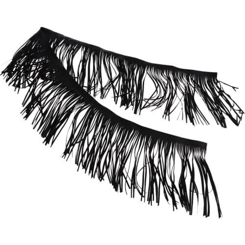 1 Meter Leather Fringe Trims Faux Leather Tassel Trims for DIY Projects and