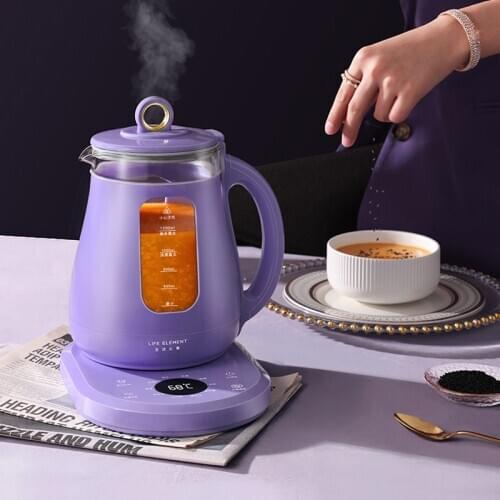 2021 New Multifunction Electric Kettle 1.2L Automatic Keep Warm Glass Health Pot Office Tea Maker With temperature display 220V