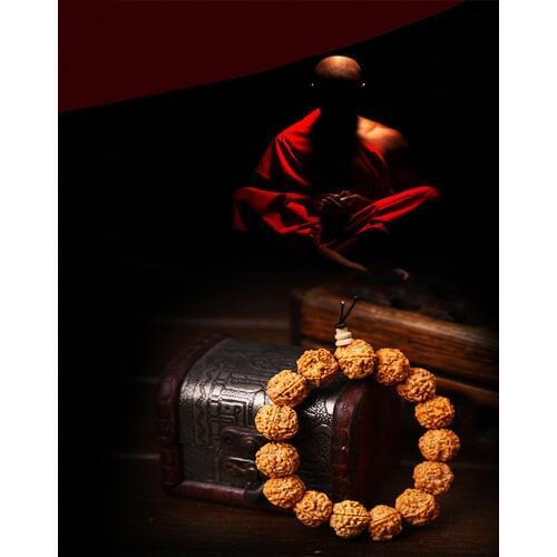 Fashion Pattern Rudraksha Bracelets for Men Nature Rudraksha Beads Bracelets Women Religious Buddha Meditation Buddhism Jewelry
