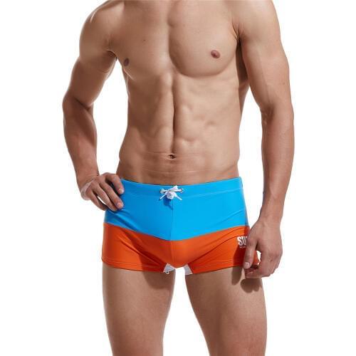 Men Pants Fast Dry Surfing Boxer Shorts Patchwork Beach Sport Joggers Swimming Turnks for Man