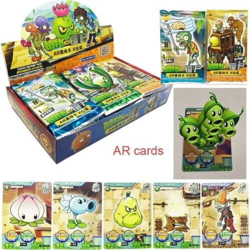 Board Game Flash Table Cards Plants Zombie Shining VS Collections Children Toys AR Card Educational Kids Gifts