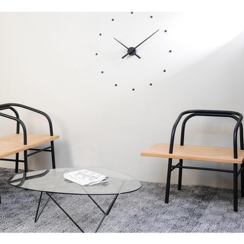 New Arrival 12 Dots Design sticker EVA 70CM-100CM kitchen wall clock large decorative 3d diy wall clock very big clock
