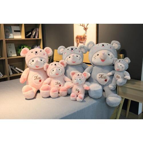 High-quality 40cm clothes turned into cute mouse doll plush toy baby toy boys and girls birthday gifts Christmas gifts to