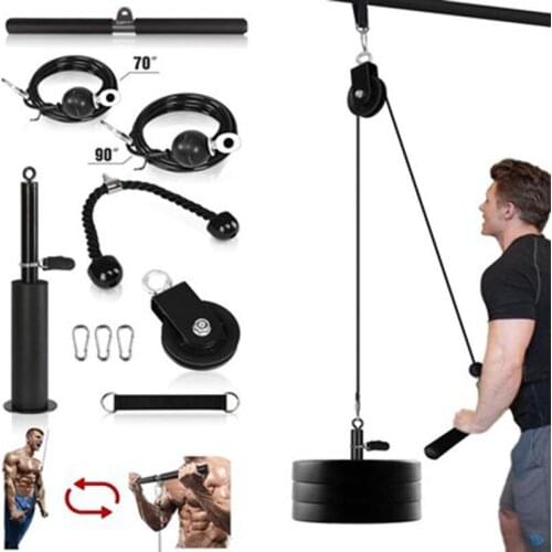 Arm strength machine home gym high drop bar jack rod tension triceps training gantry pulley fitness equipment accessories