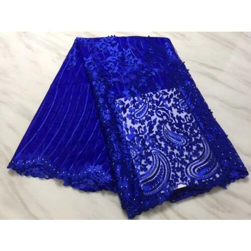 Blue lace fabric womens dress, flower tulle African lace fabric, high quality lace African tulle lace fabric PL29101