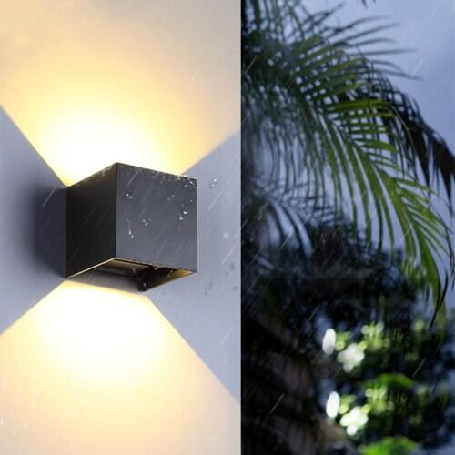 LED Outdoor Cube Wall Lights 6W COB AC85-265V Waterproof IP65 Living Room Balcony Wall Lamp Garden Porch Wall Lighting Fixtures