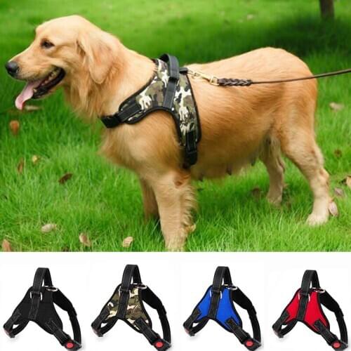 1PC Reflective Dog Harness Adjustable Nylon Harness Collar Leash Dog Leads for Small Large Dogs Walking Running Pets Accessories