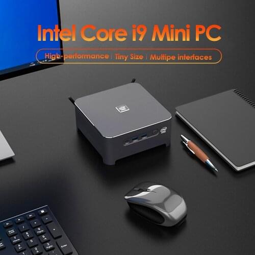 TOPTON Mini PC Windows 10 Intel i9 10880H 8 Core 16 Threads 2*DDR4 2*M.2 NVME 2*Lan Barebone System DP HDMI HTPC NUC 4K Computer