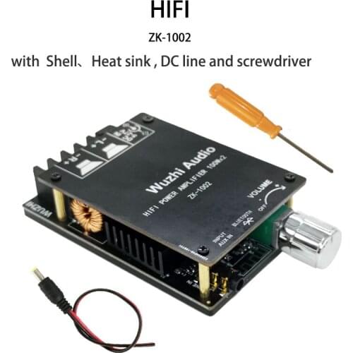 TPA3116 ZK-1002 Amplifiers 2 Channel HIFI 100WX2 Bluetooth 5.0 High Power Digital Amplifier Stereo Board AMP For Speaker Audio