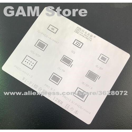 For iPhone iPad wifi IC BGA Stencil 339S0228/42/31 339S0033/43 339S00399/199 339S00045/0249 Reballing Pins Direct Heat Template