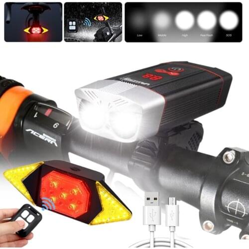 1200LM USB Rechargeable Bike Headlight 5 Modes Cycling Lamp MTB Road Bicycle Lamp with Intelligent LED Display