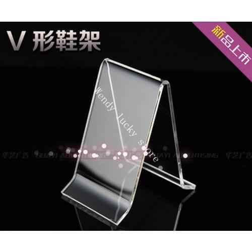 Home Storage & Organization high-heeled shoes hanger support display props acrylic display rack swing shoes sandals 8cm*5cm