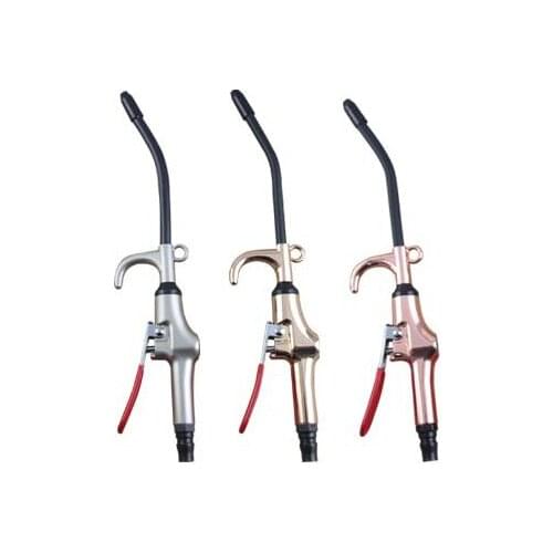 Air Blow Gun Stainless Steel Air Dust Gun Angled Bent Nozzle Pistol Grip Pneumatic High Pressure Strong Wind Powerful For Car