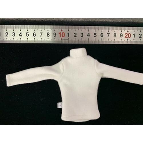 1/6th Female Soldier Accessories White High Neck Long Sleeve T-shirt Model