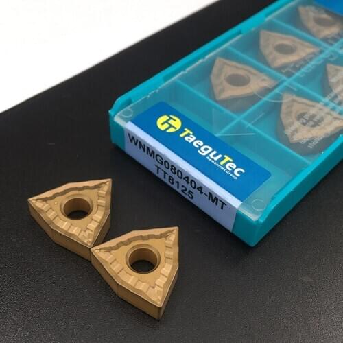 10PCS WNMG080404 MT TT8125 CNC Lathe Tools Carbide Inserts Steel Parts Carbide Tip External Turning Tool Carbide Insert
