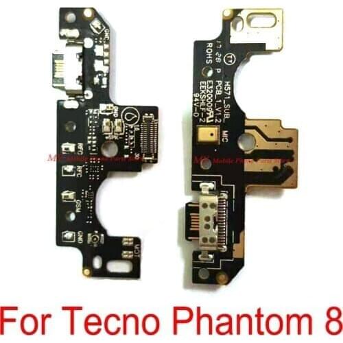 10 PCS USB Charging Charge Port Dock Connector Board Flex Cable For Tecno Phantom 8 Phantom8 Charger Port Replacement Parts