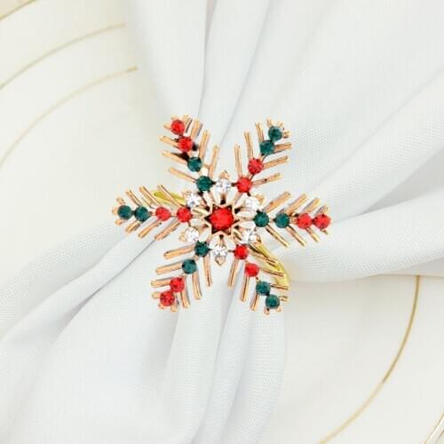 12pcs Hotel Elk Pearl Napkin Ring Christmas Napkin Button Napkin Ring Cloth Ring