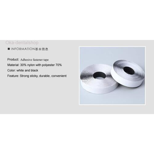 2Rolls/set 2cm*2Meters Self Adhesive hook loop tape sticky Hook and Loop fastening tape White or Black glue sticky straps