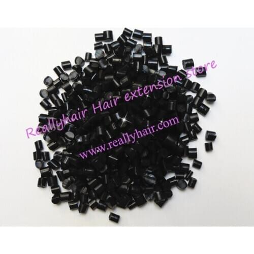 Free shipping 1kg Keratin Glue Granules Beads Grains Hair Extensions Black color for I tip/ U-tip hair