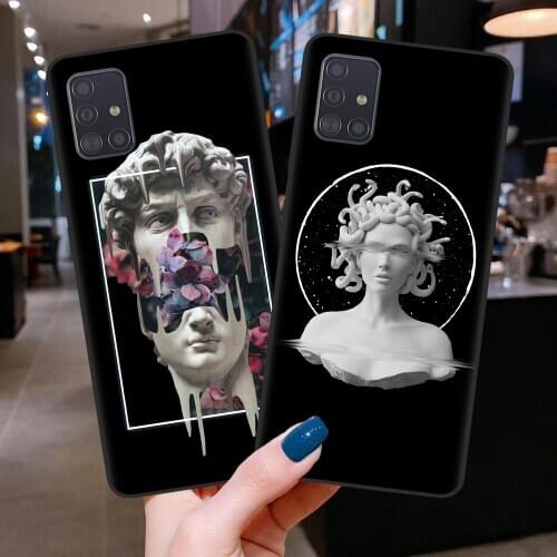 Luxury Statue Abstract Art David Medusa Phone Case For Samsung A51 A71 A10 A20 A30 A40 A50 A70 A7 A9 A6 A8 Plus 2018 Cover Funda