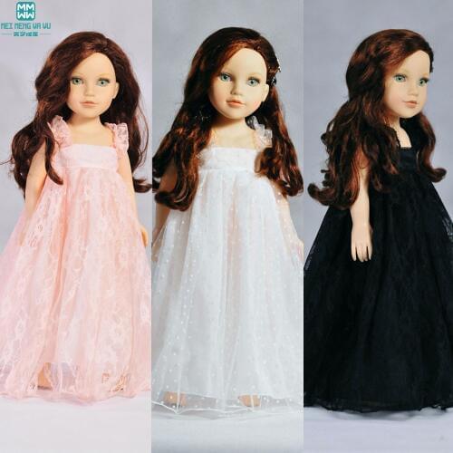 Baby clothes for dolls fit American doll and new born doll accessories white dress Plaid dress