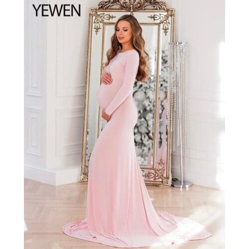 Long Maternity Photography Props Pregnancy Dress For Photo Shooting Mermaid Pregnant Dresses For Women Maxi Maternity Gowns