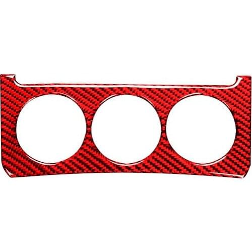 For Nissan 350Z 2006-2009 Carbon Fiber Air Conditioning Control Button Panel Surround Frame Sticker Cover Trim