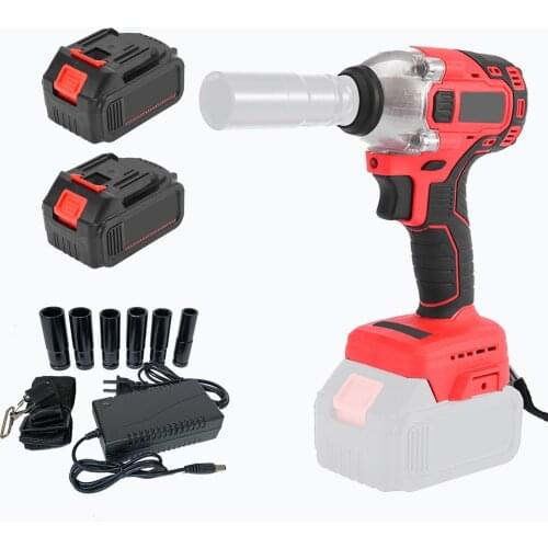 Electric Wrench Rechargeable Impact Drill 110~240V No-load Speed 4200RPM Power Tool Two 21V 3.0AH 15000mah Lithium Batteries