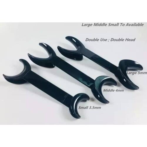 Dental Cheek Retractor Opener Lip Retractors Dentist Large Medium Small Mouth Opener Double Head Black Contrast
