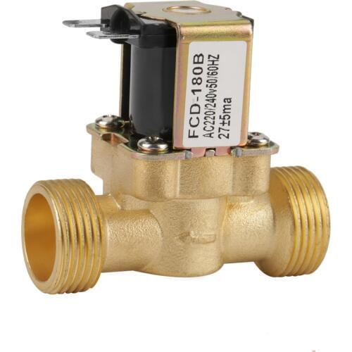 G3/4 2 Way Water Inlet N/C Normal Closed Electric Solenoid Valve AC 220/240V FCD-180B Normally Closed Water Solenoid Valve