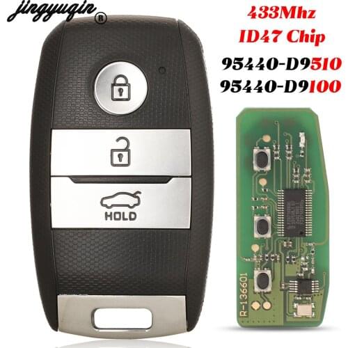 Jingyuqin 3 Button For KIA Sportage 2016 2019 Fob Remote Control Car Key 433Mhz ID47 Chip Uncut TOY40 Blade Replacement