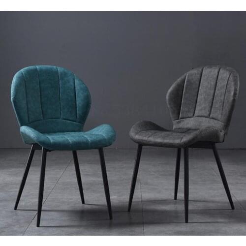 Ins Style Nordic Chair Restaurant Dining Chair Iron Stool Leather Chair Designer Net Red Chair Upholstery Chair