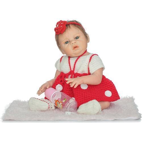 NPKCOLLECTION lovely bebe doll girl dolls 20"full silicone reborn baby dolls toys creative gift for kids newborn babies alive