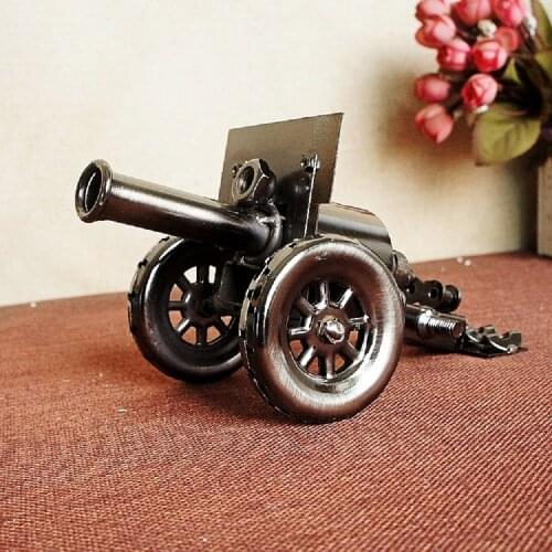 Special Offer Antique Weapon Mortar Cannon Retro Wrought Iron Small Steel Gun Model P001