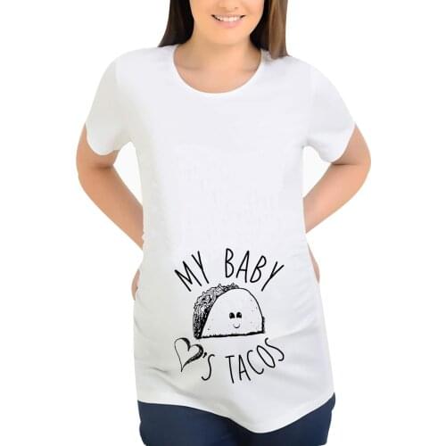 Fashion Women Letter Printed Pregnant T-Shirt Maternity O-Neck Cotton Short Sleeve T-shirts Plus Size Pregnancy Mom Clothes#p4
