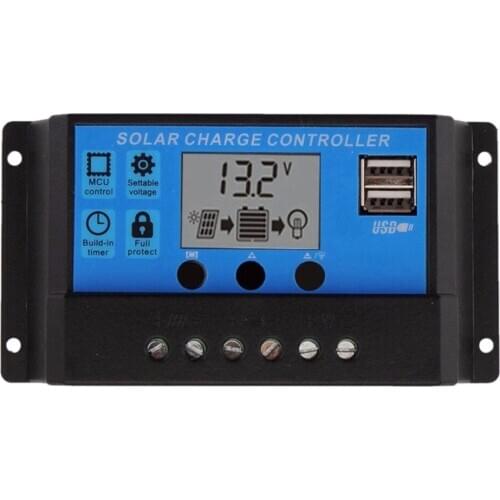 50W 5V/18V Solar Panel Dual USB Output Monocrystalline Solar Panel IP65 Water-resistant 10A Solar Charge Controller Regulator