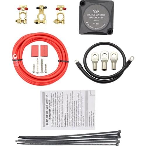 Marine Boat 12V Charge Dual Battery System Isolator VSR Voltage Sensitive Relay Kit Set