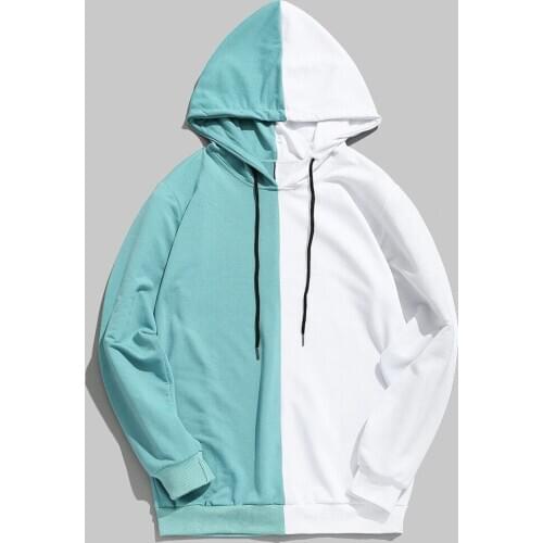 Rebicoo Hoodie Sweatshirt Brand Men Casual Patchwork Slim Fit Hoodie Outwear Hip Hop Hood Sweatshirts for Male